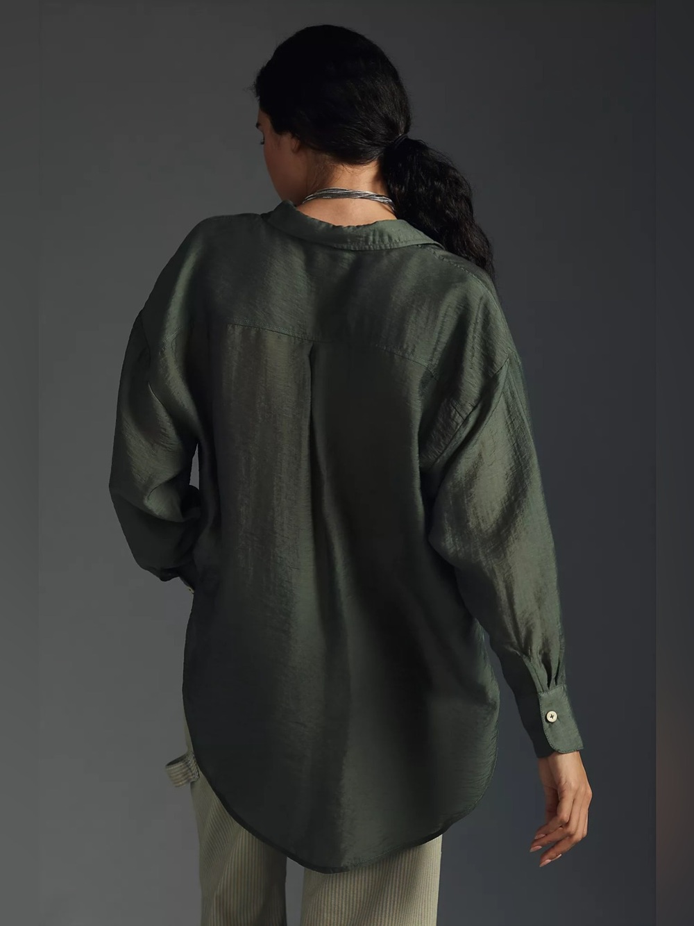 The Bennett Button Down Shirt by MAEVE Anthropologie: Sheer Edition - Picture 6 of 16